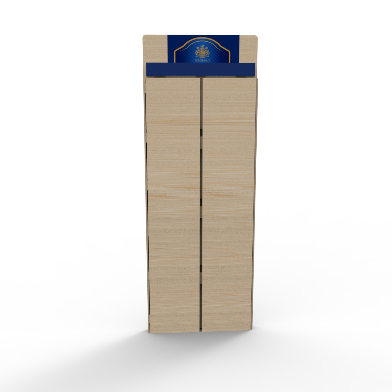 Apache Modern Foldable Light Duty Wood Display Stand Single-Sided Whiskey Bottle Showcase for Supermarket Storage — view 4