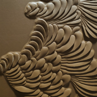 Peinture murale moderne exquise en cuir sculpté sur toile, décoration pour la maison et le bureau - Artisanat, Matériel de peinture, Objet d'art