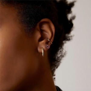 Snake Pattern <b>Cuff</b> <b>Earrings</b> 18K Gold Stainless Steel Round Geometric Fashion Jewelry - Product Image 3