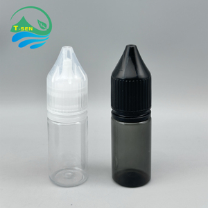 Botella de Plástico PET de 10 ml con Gotero para Aceites Esenciales, Color Transparente/Negro, con Tapa a Prueba de Niños, para Jugo o Aceite - Product Image 2