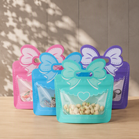Sac à collation refermable en matériau composite de style dessin animé, pochette transparente pour biscuits et bonbons, emballage cadeau