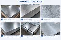 Tôle d'acier galvanisé DX51D SGCC, plaque d'acier revêtue de zinc par immersion à chaud Z120 Z275 Z350 avec épaisseur et largeur personnalisées