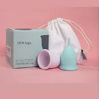 Copa menstrual de silicona para mujer, copa menstrual 100, venta al por mayor, respetuoso con el medio ambiente