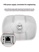 Punto de Acceso Exterior Lead WB1500 5.8G Gigabit 900Mbps 27dBi, Router CPE, Puente Inalámbrico, Repetidor WiFi PTP 25KM IEEE 802.11ac POE