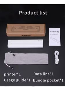 Máquina copiadora de tatuaje Bluetooth portátil A4 Mini impresora térmica rápida para la piel transferencia impresora de tatuaje de plantilla temporal - Product Image 2