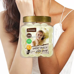 PUJIANA Bomba da Bagno alla Vaniglia Dolce in Barattolo, 100% Naturale a Base Vegetale, Ammorbidente per Pelle Secca, Aromaterapia Spa, Bombe da Bagno Solide Portatili - Product Image 1