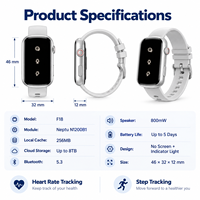Bracelet intelligent avec 5 jours d'autonomie, chargement magnétique, étanchéité IP67, enregistrement vocal IA, transcription et interaction vocale pour les voyages d'affaires