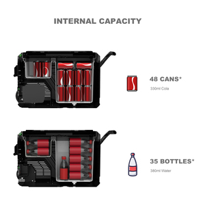 Di động cắm trại ngoài trời Máy nén Ice Cream lớn hộp mát với bánh xe và xử lý tủ lạnh - Product Image 4