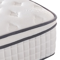 Matelas à Ressorts Ensachés 5 Zones Orthopédique Hôtelier Taille Queen King, Mousse à Mémoire de Forme Gel Latex Compressé
