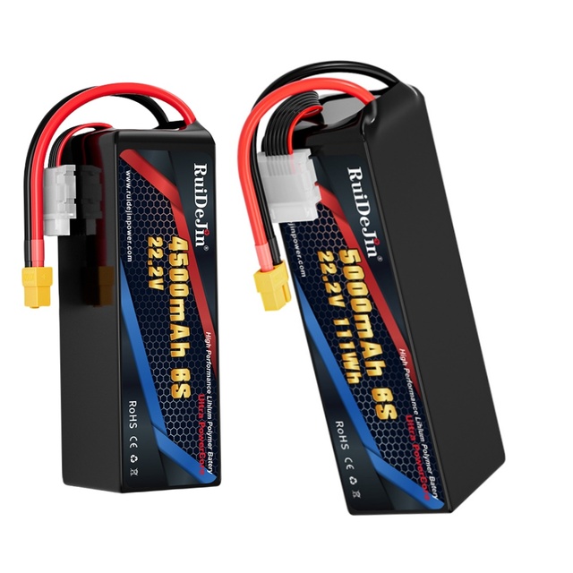 Customized 22.2v 5000mAh 8000mAh LiPO Batteries 7.4V 11.1V 14.8V 18.5V 6000mAh 2S 3S 4S 6S 7S Fpv Drone UAV Lithium Ion Battery