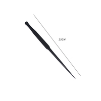 Jusuo 4PS Noir Outils d'aquarium : Pince, Ciseaux, Grattoir à algues, Outils de coupe pour plantes aquatiques en acier inoxydable, Accessoires pour aquarium