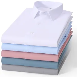 Camicie a Maniche Lunghe in Seta ModaL Traspirante Tinta Unita Bianche Taglie Forti 8XL per <span class=keywords><strong>Uomo</strong></span> Abbigliamento Formale da Ufficio Primaverile - Product Image 4