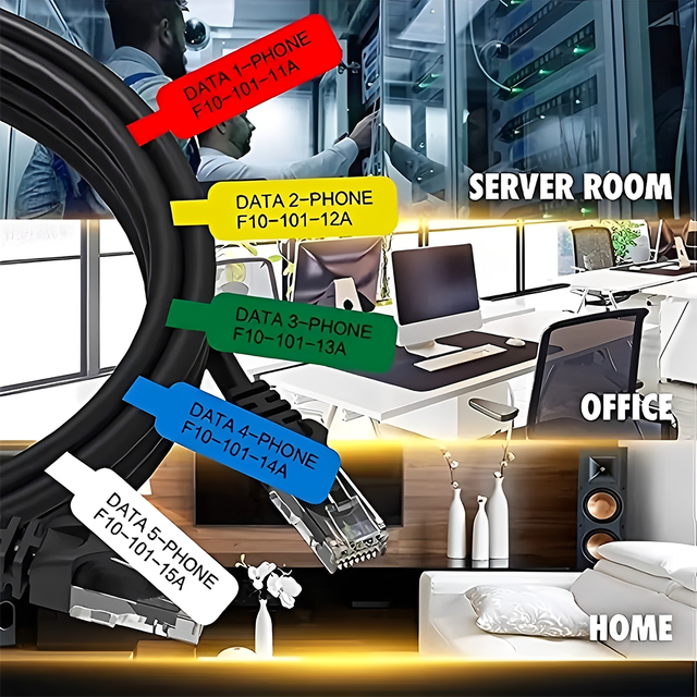 YSDA Adhesive Sticker Waterproof Cable Tags Wire Labels Made From BOPP Material for Crafts and Photo Frames