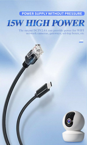 5V 2.4A Type-C Выход 100 Мбит/с POE адаптер IEEE802.3af/по стандарту POE сплиттер для камеры безопасности беспроводной маршрутизатор монитор - Product Image 4