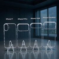 Coque de téléphone rigide en PC transparente, antichoc et anti-jaunissement pour 17/18 Pro