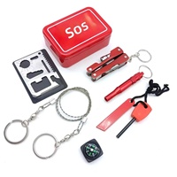 Kit de survie SOS pour voiture, équipement de sauvetage et de survie en plein air, ensemble multi-outils de camping, trousse de premiers soins et fournitures d'urgence Yiwu