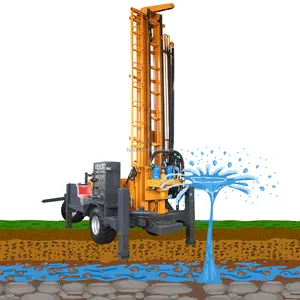 Satılık YK300T tekerlekli taşınabilir tekerlekli borewell hidrolik sistem sondaj kulesi