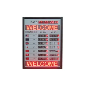 Jhering factory supply bank electronic digital counter currency foreign exchange rate led screen display board