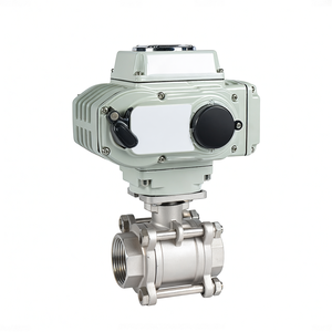 Vanne à bille motorisée électrique COVNA 12V 24V 220V 3 pièces en acier inoxydable, type marche/arrêt, pour le contrôle du débit d'eau - Product Image 3