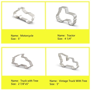 <span class=keywords><strong>Emporte</strong></span>-pièces en acier inoxydable sur le thème du trafic, y compris ceux qui ont la forme d'avions, de navires, de trains, de camions et d'hélicoptères - Product Image 4