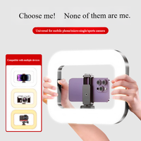 Support Rétractable OEM/ODM d'Usine pour Téléphone Portable avec Lumière d'Appoint et Miroir Frontal en ABS+Matériaux Métalliques pour Éclairage Photographique