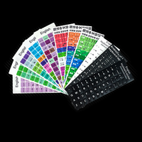 OEM Ordinateur portable Notebook couleur vierge PVC impression arabe anglais russe thaï coréen hébreu clavier autocollants