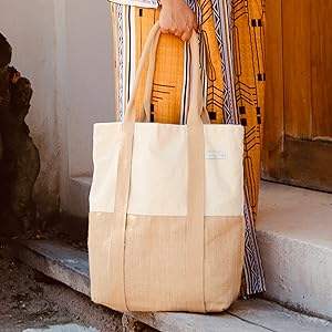 Bolsa de Compras de Lona Reciclable y Personalizable para Mujer, Estilo Boho Chic, para Viaje o <span class=keywords><strong>Playa</strong></span>, de Gran Capacidad, Ideal para Regalo - Product Image 6
