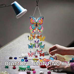 ชุดเพชรติดภาพสำหรับเด็ก DIY คริสตัลอะคริลิก จิวเวลรี่ โมบายลม ลายพิมพ์สัตว์และทิวทัศน์สร้างสรรค์ คุณภาพสูง - Product Image 2