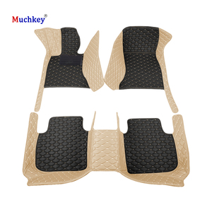 Muchkey khâu kép thảm da Phụ Kiện Xe thảm thảm sang trọng nối tầng Liners thiết kế đặc biệt thảm sàn xe - Product Image 3