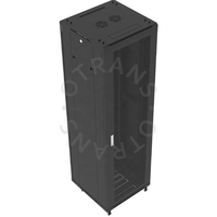 Kabinet Server Jaringan Pintu Mesh Ventilasi Tinggi Presisi Otrans Laris Manis 19 Inch Stok Internasional Hitam