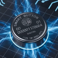 IButton de Acero Inoxidable con ROM de 64 bits Grabado con Láser de Fábrica, DS1990A-F5, para Sistemas de Control de Acceso y Patrullaje