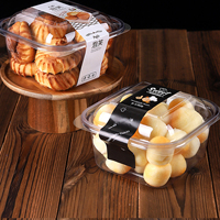 Boîte d'emballage de pâtisserie jetable, boîte transparente en plastique pour dessert