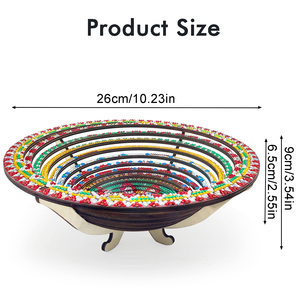 LS New 5D DIY <span class=keywords><strong>Diamond</strong></span> <span class=keywords><strong>Painting</strong></span> Kits de rangement en bois Multi-Functional Printed Fruit Candy Plate for Dining-Table Decoration - Product Image 2