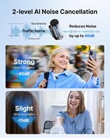 Microphones Lavalier sans Fil BOYA Mini 2 pour Smartphone, Microphone sans Fil pour Enregistrement Vidéo et Vlogging