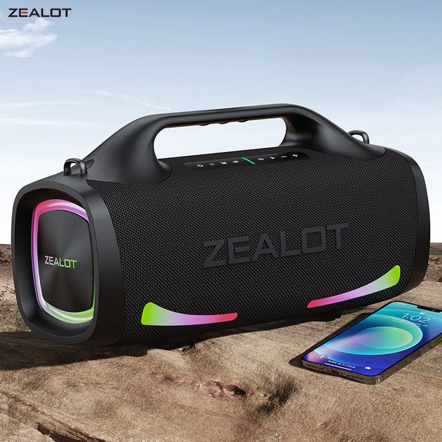Portable Outdoor Waterproof IPX6 Speaker 24000mAh Battery RGB Wireless Phone Charging Karaoke Player Zealot S79 Party Speaker