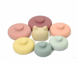 Juego de mordedor y pila de silicona de oso-Juego multiusos con formas lindas para la dentición del bebé y la diversión de apilamiento - Product Image 3