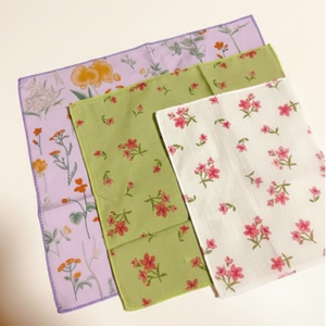 Vintage Floral Cotton Women's <b>Handkerchief</b> Elegant Floral Print <b>Handkerchiefs</b> - Product Image 1