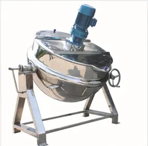 Industrial Cooker Gas/steam/electric heating Cooking Pot for Jam Jacketed Kettle with mixer