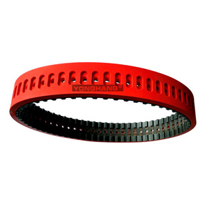 Yonghang Synchronous Belt Red Rubber With Slots And Holes For Vacuum <b>Film</b> Machine Wear Resistant Customizable Size - Product Image 1