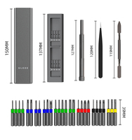 Kit de tournevis de précision DIY 30-en-1 en acier inoxydable, 30 outils multifonctions pour réparations de téléphones et ordinateurs, manche en plastique