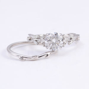 シルバー ゴールドメッキ モアサナイト ダイヤモンドリング 合成ダイヤモンド 1カラット 1.5カラット サークルダイヤモンド 結婚指輪 婚約指輪 - Product Image 4