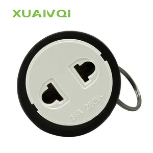 XUANQI Universal 16A 250V PVC Housing Copper 2 Pin Socket Plug Thailand