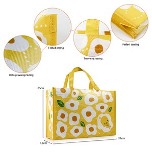 Chất Lượng Cao Khuyến Mại Tùy Chỉnh Mua Sắm Túi Tái Chế Nhiều Lớp Không Dệt <span class=keywords><strong>PP</strong></span> Chất Liệu Tái Sử Dụng Thân Thiện Với Môi Với In Logo - Product Image 3