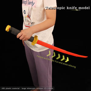 Pedang teleskopik plastik 100cm Anime Zoro Katana Cosplay One Piece Sword Anime grosir hadiah mainan pedang ajaib - Product Image 4
