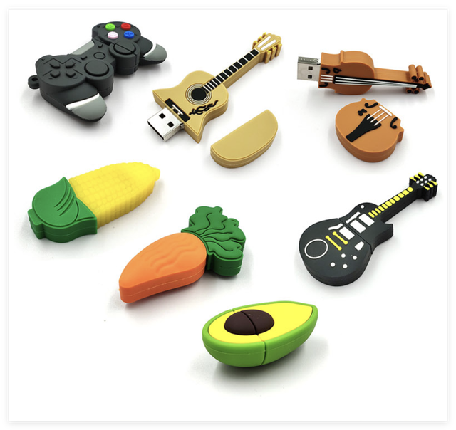 OEM Custom Cartoon PVC Shape USB Flash Drive Novelty Promotional Gift Pen Drive for Branding Advertising Event Giveaway