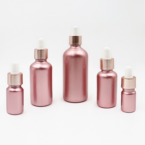 Magnifiques flacons compte-gouttes en verre rose doré de 15 ml, 30 ml, 50 ml, 100 ml, emballages cosmétiques, flacons pour huiles essentielles - Product Image 2