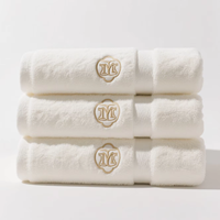 Juego de Toallas de Algodón Puro de Lujo, Tejido Suave y Absorbente de Secado Rápido, con Patrón de Damasco, para Baño, Hotel, Bordado Jacquard, Orgánico