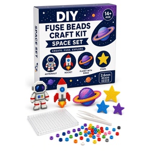 Kit de loisirs créatifs DIY avec perles thermocollantes, ensemble de fleurs, planche à perles, pincettes et carte de motifs, pour les 14 ans et plus - Product Image 4
