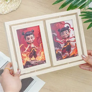 Cadre <span class=keywords><strong>photo</strong></span> mural rotatif double face en MDF, édition Noël, personnalisé, 4x6, de bonne qualité, vente chaude - Product Image 6