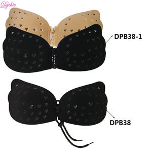 女性セクシースポンジウイング形状通気性洗えるストラップレスランジェリー穴ブレストジッパー付きフルアップブラッシャー - Product Image 5